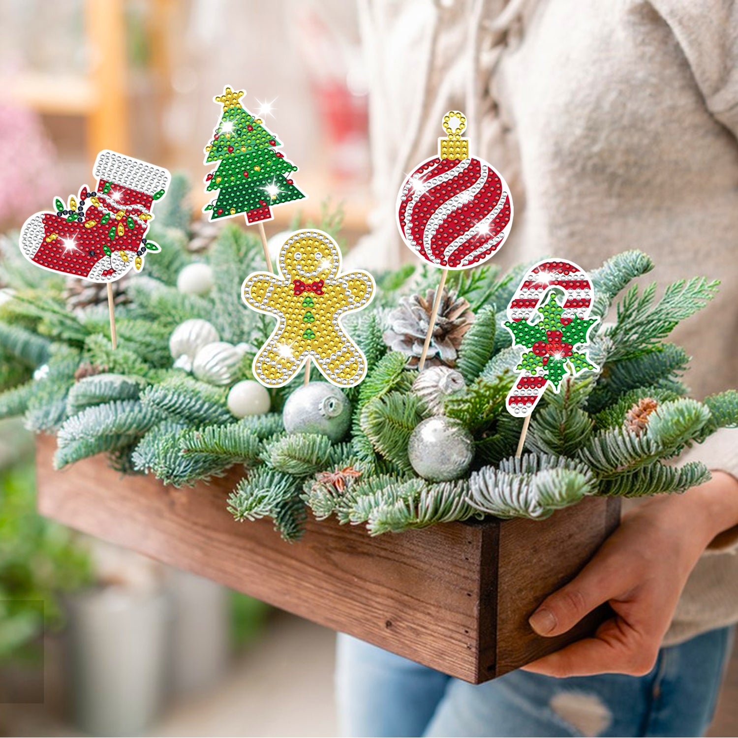 12 Pcs Christmas Rhinestones Painting Kits