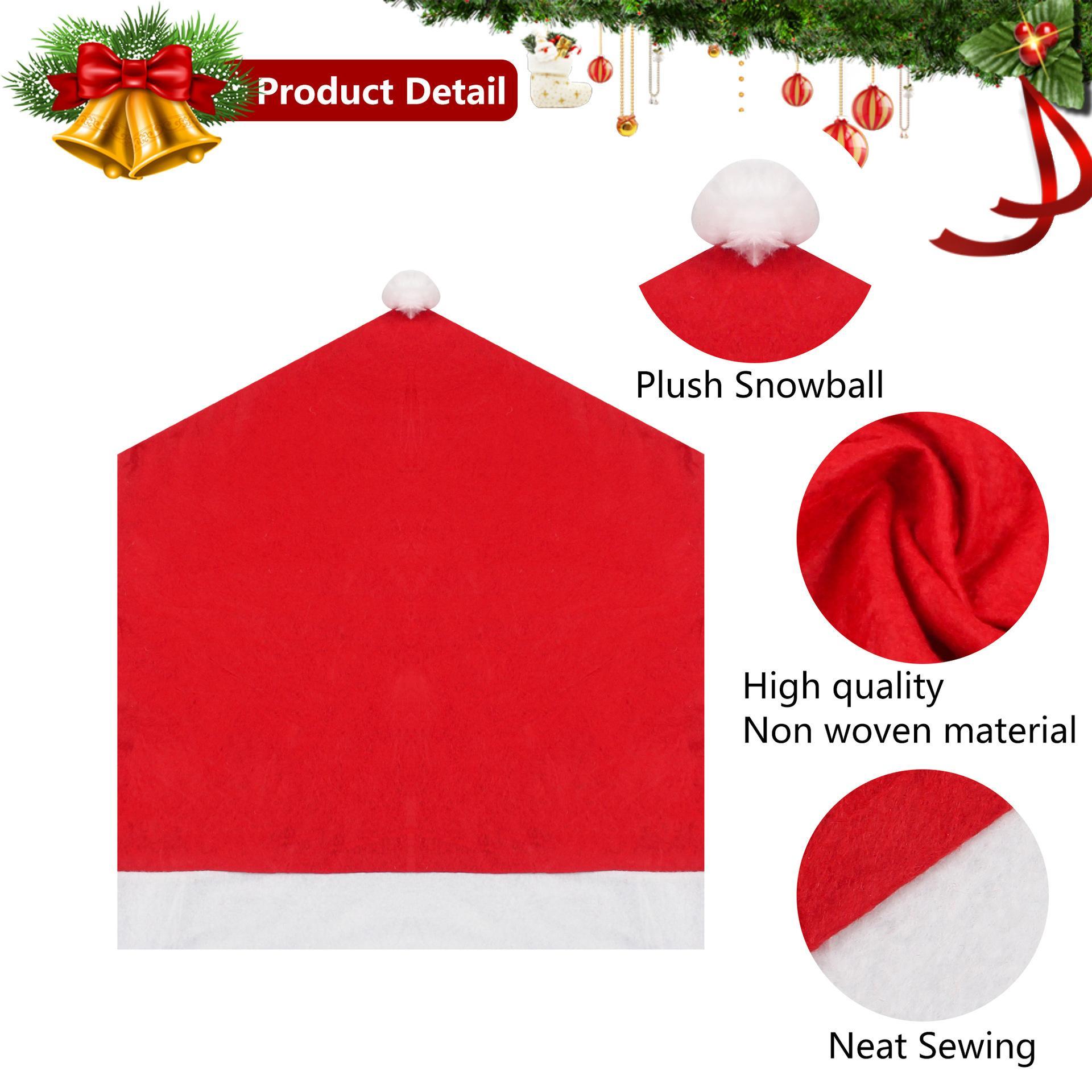 4pcs 12pcs Christmas Chair Covers Santa Hat Chair Covers Christmas Chair Back Covers